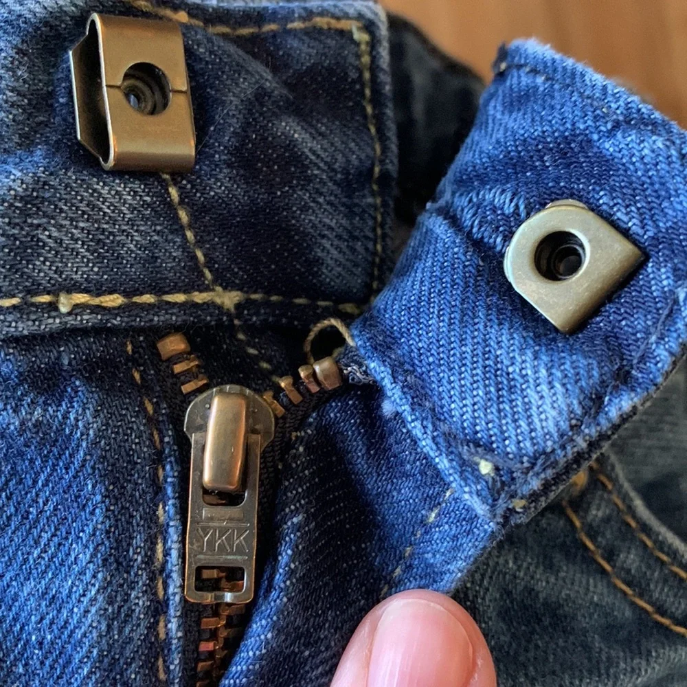 Baby Gap denim fringe boy’s distressed blue jean shorts size 3 adjustable waist